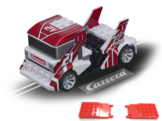 2021: Carrera GO!!! Build n Race - Race Truck white plus 2 Clips